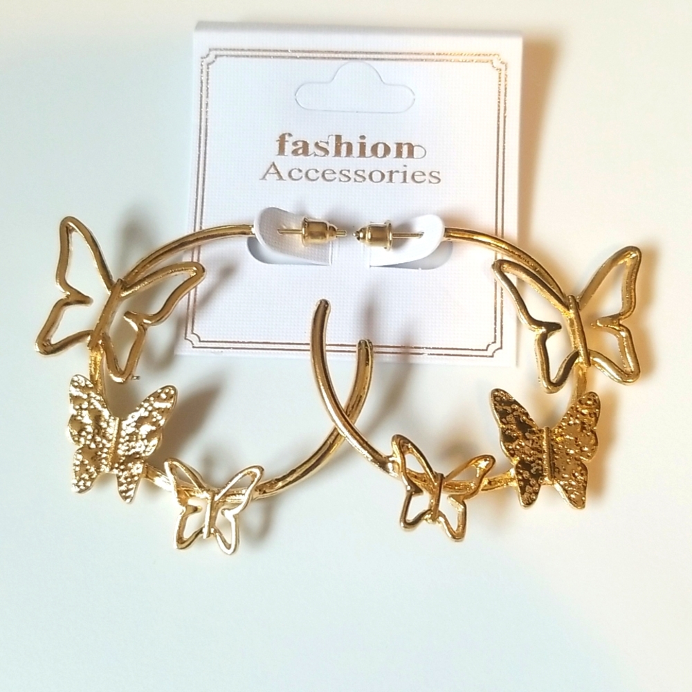 3 for $15 Butterfly Hoops